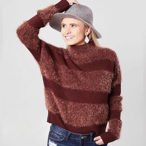 Daytrip Eyelash Striped Knit Pullover Sweater M